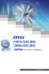 MSI Z68A-G43 B3 Serie Mode D'emploi