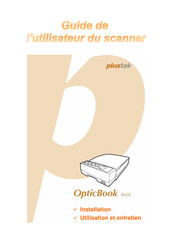 Plustek OpticBook 3600 Guide De L'utilisateur