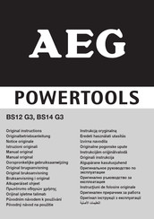 AEG BS14 G3 Notice Originale