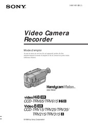 Sony Handycam Vision CCD-TRV615 Mode D'emploi