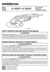 Metabo HPT G 18SCY Instructions De Sécurité Et Mode D'emploi