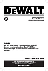 DeWalt DCF622 Guide D'utilisation