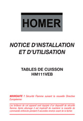 Homer HM111VEB Notice D'installation Et D'utilisation