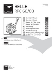 Altrad Belle RPC 80 Manuel De L'opérateur