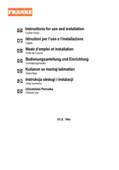 Franke FGC 906 Mode D'emploi Et Installation