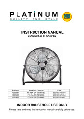 Platinum SR 7019506 Manuel D'instructions