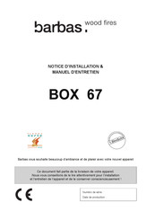 barbas BOX 67 Notice D'installation & Manuel D'entretien