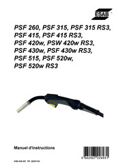 ESAB PSF 260 Manuel D'instructions