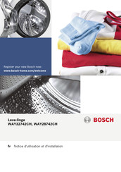 Bosch WAY32742CH Notice D'utilisation Et D'installation