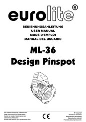 EuroLite ML-36 Design Pinspot Mode D'emploi
