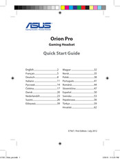 Asus Orion Pro Guide De Démarrage Rapide