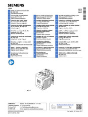 Siemens SIRIUS 3RT1 6 Serie Instructions De Service Originales