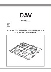 DAV PG4BCA/2 Manuel D'utilisation Et D'installation