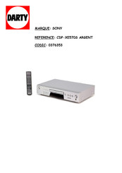 Sony CDP-XE570S Mode D'emploi