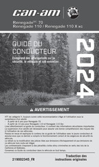 BRP Can-am Renegade 110 2024 Guide Du Conducteur