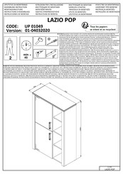 Dedeman LAZIO POP UP 01049 Instructions D'assemblage