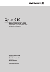 Beyerdynamic Opus 910 Mode D'emploi