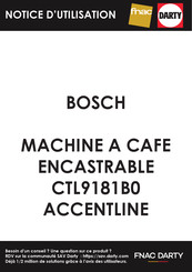 Bosch CTL9 Série Manuel D'utilisation