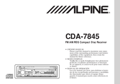 Alpine CDA-7845 Mode D'emploi