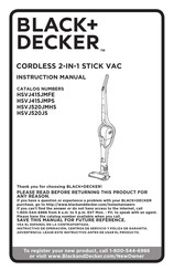 Black & Decker HSVJ415JMFE Manuel D'instructions