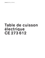 Gaggenau CE 273 612 Notice D'utilisation