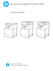 HP LaserJet Managed MFP E72430 Guide De L'utilisateur