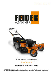 FEIDER Machines FTDT5170ZT Manuel D'instructions