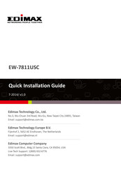 Edimax EW-7811USC Guide D'installation Rapide