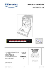 Electrolux EDW 1003 Manuel D'entretien