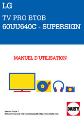 LG 49UU64 Serie Mode D'emploi