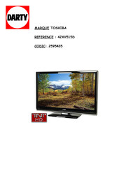 Toshiba Regza 42XV515D Mode D'emploi