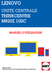 Lenovo ThinkCentre M820Z 10SC Manuel D'informations Utilisateur