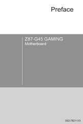 Micro-Star International Z87-G45 GAMING Mode D'emploi