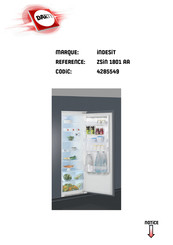 Indesit ZSIN 1801 AA Guide Rapide