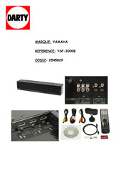 Yamaha Digital Sound Projector YSP-3000 Mode D'emploi