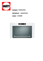 Whirlpool AMW476WH Mode D'emploi