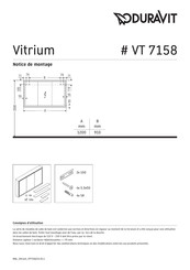 Duravit Vitrium VT 7158 Notice De Montage