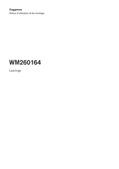 Gaggenau WM260164 Notice D'utilisation Et De Montage