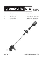 GreenWorks Pro STB301 Manuel De L'utilisateur