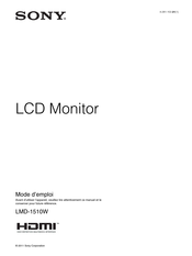 Sony LMD-1510W Mode D'emploi