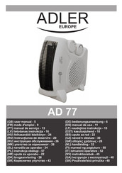 Adler europe AD 77 Mode D'emploi