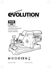 Evolution F210 CMS Instructions D'origine