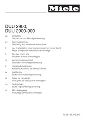 Miele DUU 2900 Mode D'emploi Et Instructions De Montage