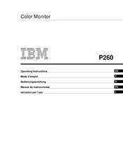 IBM P260 Mode D'emploi