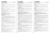 Taylor TE22FT Instructions De Montage