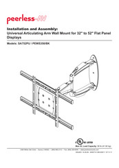 peerless-AV PEWS350/BK Installation Et Assemblage