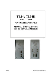 Aiphone TLI4 Manuel D'installation