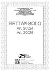 Gessi RETTANGOLO 20024 Manuel D'installation
