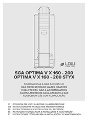 Ariston SGA OPTIMA V X 160 Instructions Pour L'installation Et L'entretien