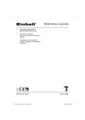EINHELL TE-CD 18/3 Li-i Instructions D'origine